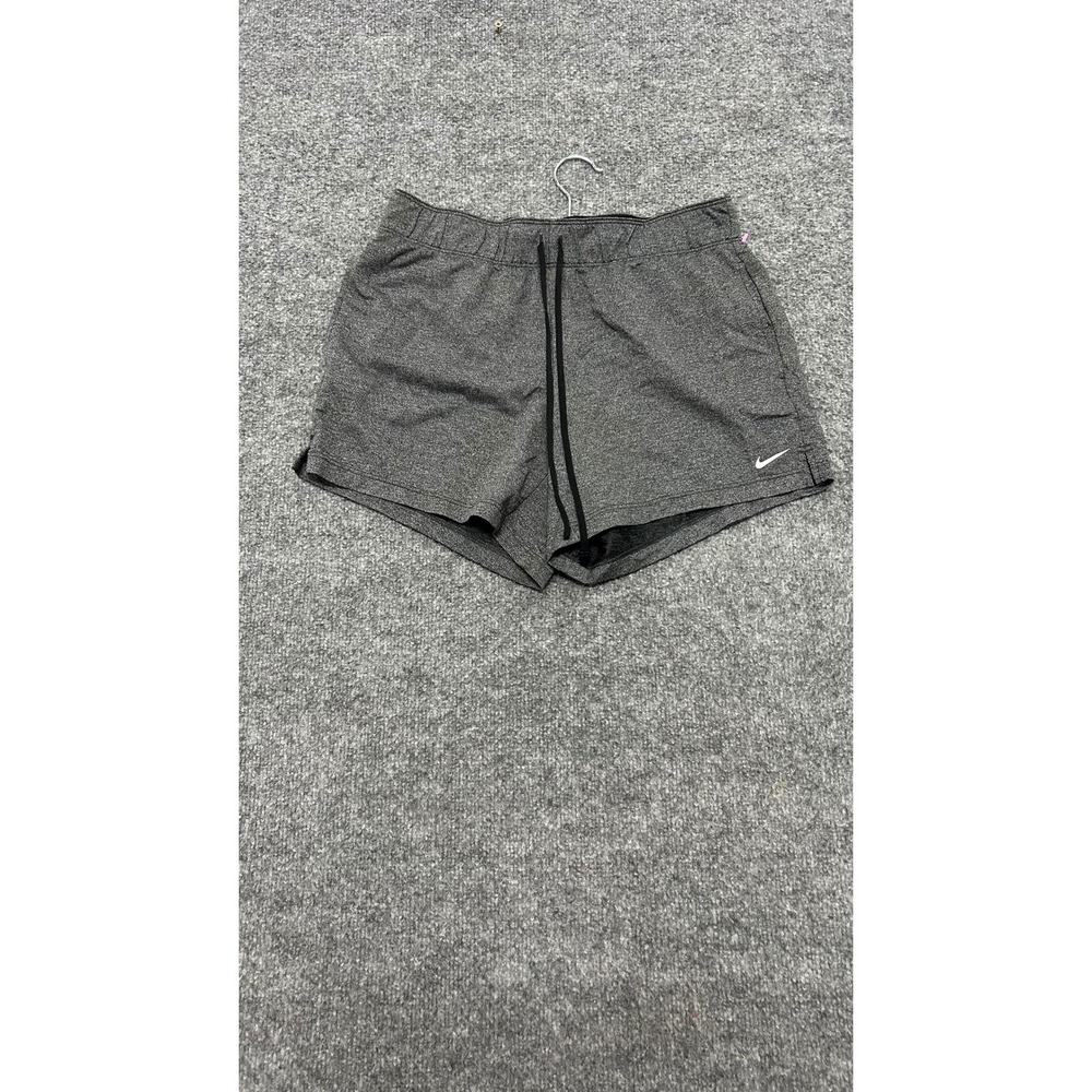 Nike Shorts Womens Size P Gray Dri-Fit Athletic Running Heathered Drawstring
